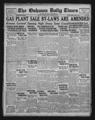 Oshawa Daily Times, 27 Feb 1931