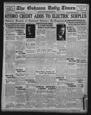 Oshawa Daily Times, 2 Mar 1931