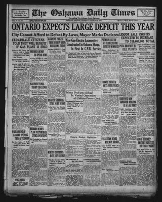 Oshawa Daily Times, 12 Mar 1931