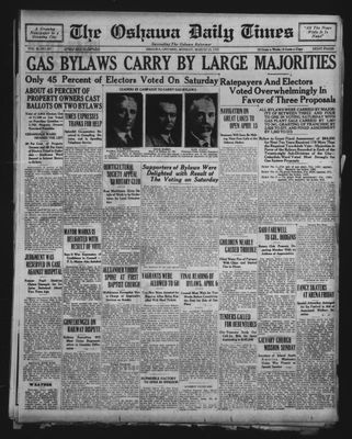 Oshawa Daily Times, 23 Mar 1931