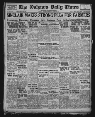 Oshawa Daily Times, 26 Mar 1931