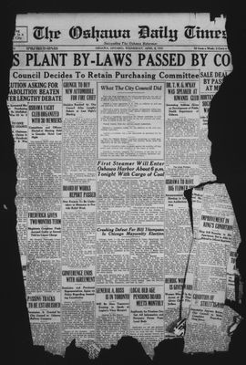 Oshawa Daily Times, 8 Apr 1931