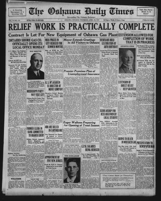 Oshawa Daily Times, 30 Apr 1931