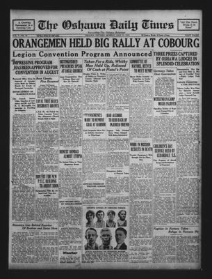 Oshawa Daily Times, 13 Jul 1931