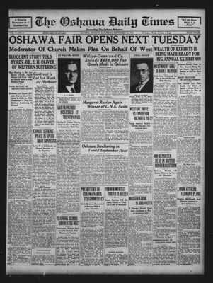 Oshawa Daily Times, 12 Sep 1931