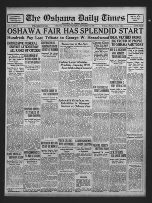 Oshawa Daily Times, 16 Sep 1931