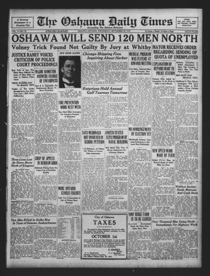 Oshawa Daily Times, 30 Sep 1931