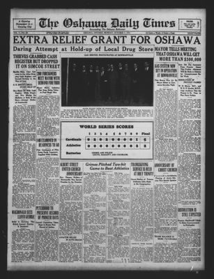 Oshawa Daily Times, 5 Oct 1931