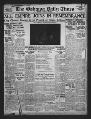 Oshawa Daily Times, 11 Nov 1931