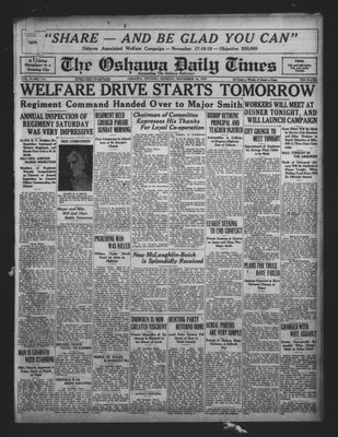 Oshawa Daily Times, 16 Nov 1931