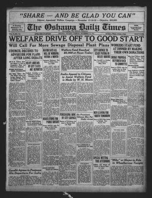 Oshawa Daily Times, 17 Nov 1931