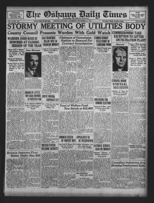 Oshawa Daily Times, 21 Nov 1931