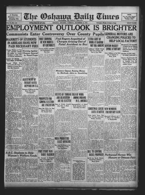 Oshawa Daily Times, 8 Dec 1931