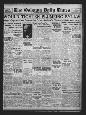 Oshawa Daily Times, 10 Dec 1931