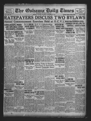 Oshawa Daily Times, 19 Dec 1931