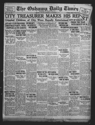 Oshawa Daily Times, 23 Dec 1931