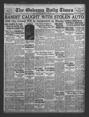 Oshawa Daily Times, 9 Jan 1932