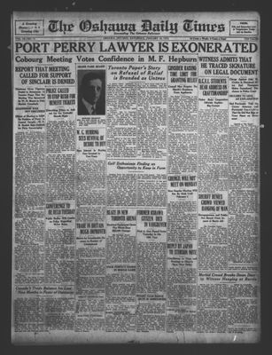 Oshawa Daily Times, 16 Jan 1932