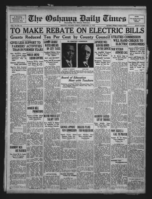 Oshawa Daily Times, 12 Feb 1932