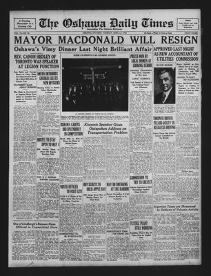 Oshawa Daily Times, 12 Apr 1932