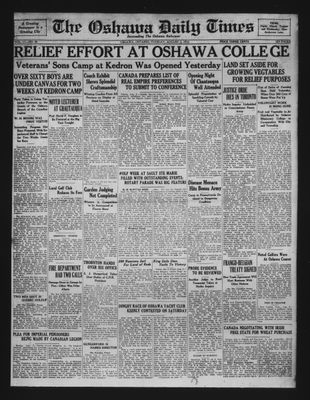 Oshawa Daily Times, 2 Aug 1932