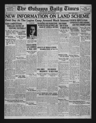 Oshawa Daily Times, 12 Aug 1932