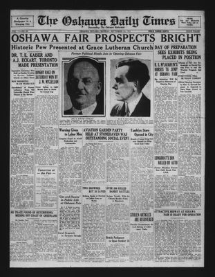 Oshawa Daily Times, 12 Sep 1932