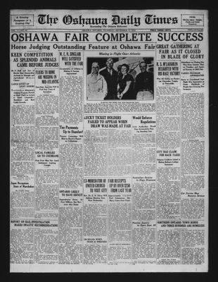 Oshawa Daily Times, 15 Sep 1932