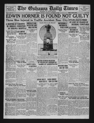 Oshawa Daily Times, 20 Oct 1932