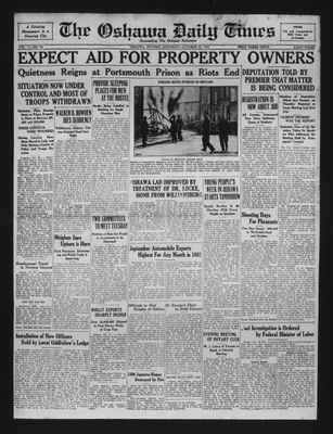 Oshawa Daily Times, 22 Oct 1932