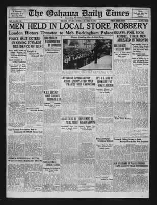 Oshawa Daily Times, 31 Oct 1932