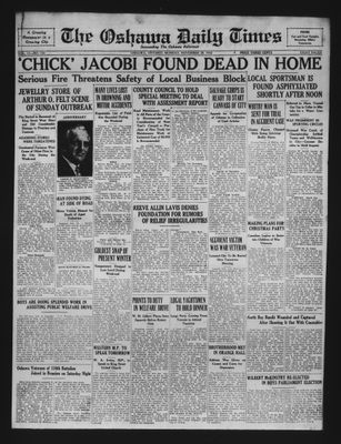 Oshawa Daily Times, 28 Nov 1932