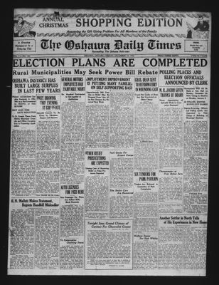 Oshawa Daily Times, 16 Dec 1932