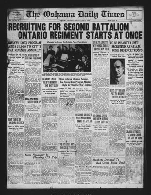 Oshawa Daily Times, 12 Jul 1940