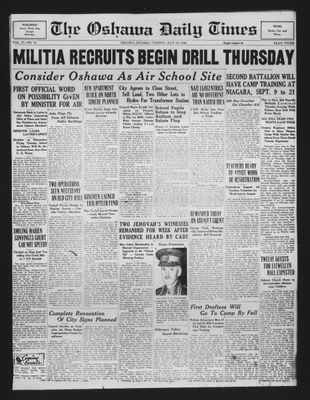 Oshawa Daily Times, 23 Jul 1940