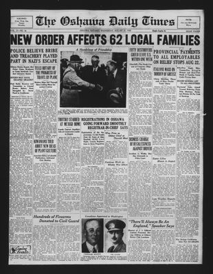 Oshawa Daily Times, 21 Aug 1940