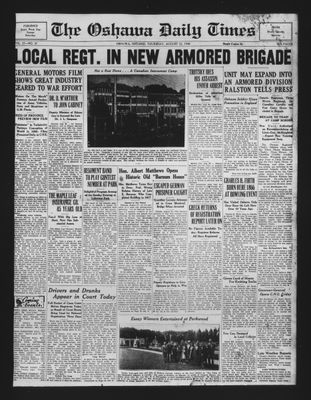 Oshawa Daily Times, 22 Aug 1940