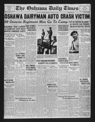 Oshawa Daily Times, 26 Aug 1940