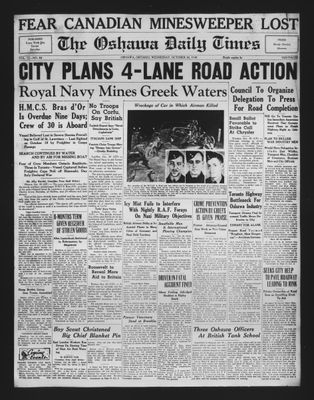 Oshawa Daily Times, 30 Oct 1940