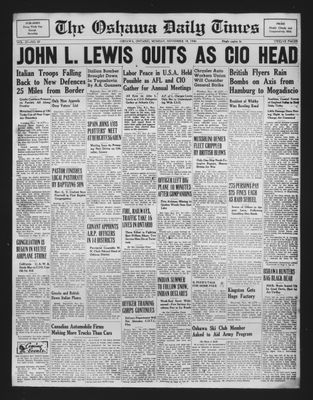 Oshawa Daily Times, 18 Nov 1940