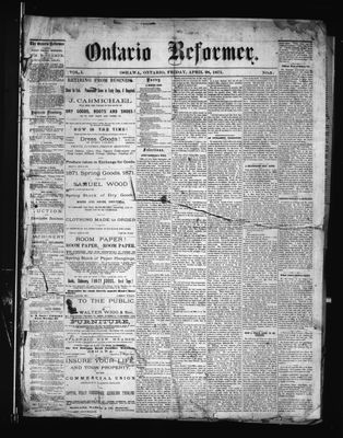 Ontario Reformer, 28 Apr 1871