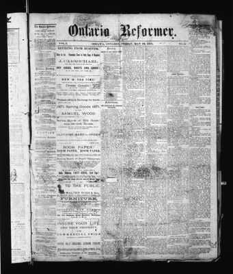 Ontario Reformer, 12 May 1871