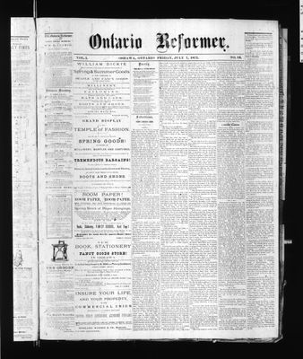 Ontario Reformer, 7 Jul 1871