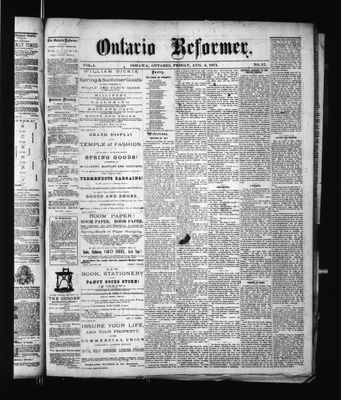 Ontario Reformer, 4 Aug 1871