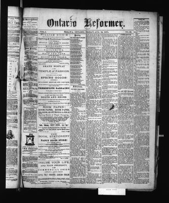 Ontario Reformer, 18 Aug 1871