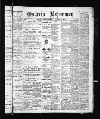 Ontario Reformer, 27 Oct 1871