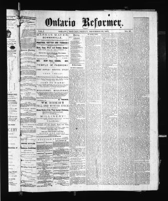 Ontario Reformer, 22 Dec 1871