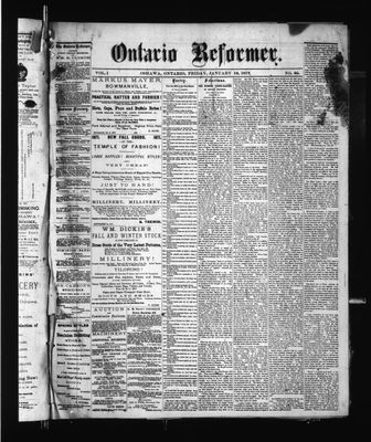 Ontario Reformer, 19 Jan 1872