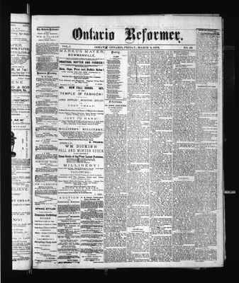 Ontario Reformer, 8 Mar 1872