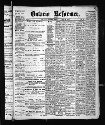 Ontario Reformer, 5 Apr 1872